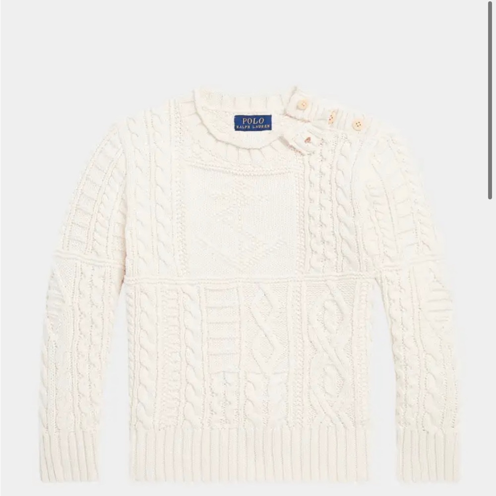 Luxury Ralph Lauren Blue Label cable knit sweater boys. Still in stores